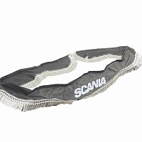 Ламбрекен лобового стекла угол Scania (польская ткань) Серый ДП | ТопДизель