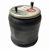 Пневмоподушка со стаканом высота 22.5" поршень пластик 1штуцер комбинированный + 1 шпилька Freightliner S&K | ТопДизель