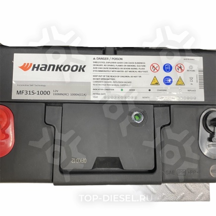 31S1000 Аккумулятор 1000 CCA  (180 amp) Hankook купить рис.2